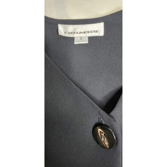 Caroline Rose Jacket Top Women's Small Button Front 3/4 Sleeve Classic - Picture 4 of 4